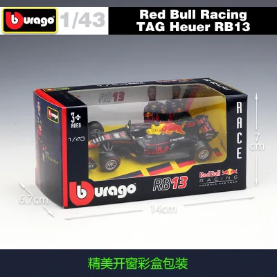 

1:43 Scale 2017 F1 Formula 1 Red Bull Racing TAG Henuer RB13 RB12 Racer No.33 Max Verstappen No3 Daniel Diecast Car Model Toy