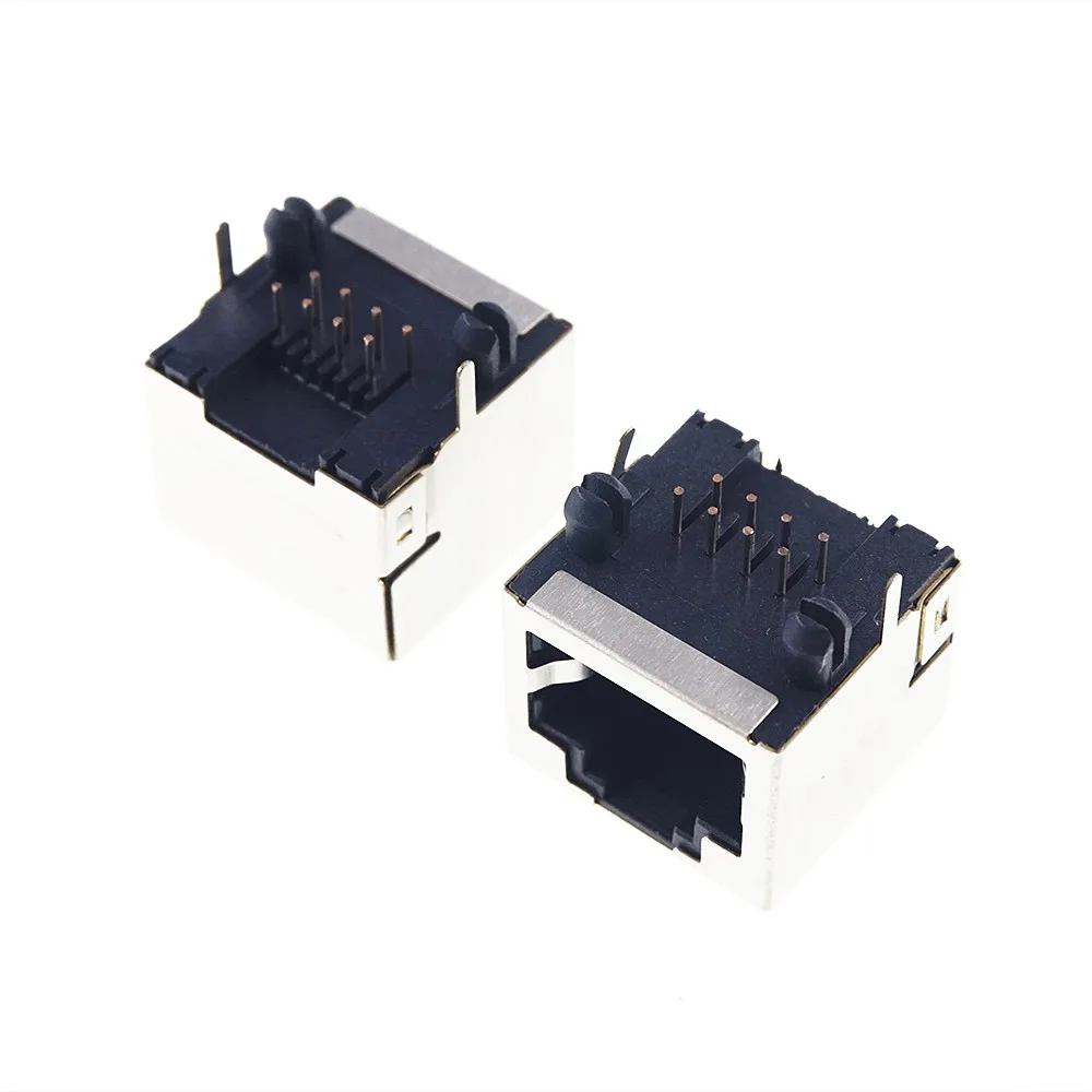 20 шт. RJ45 Однопортовый экранированный модульный PCB Jack 8P8C прямоугольный сквозной