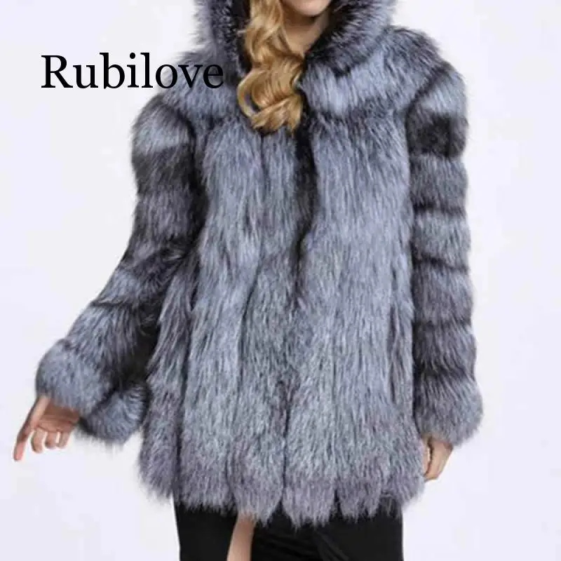 Модное зимнее женское пальто из искусственного меха Женская однобортная куртка