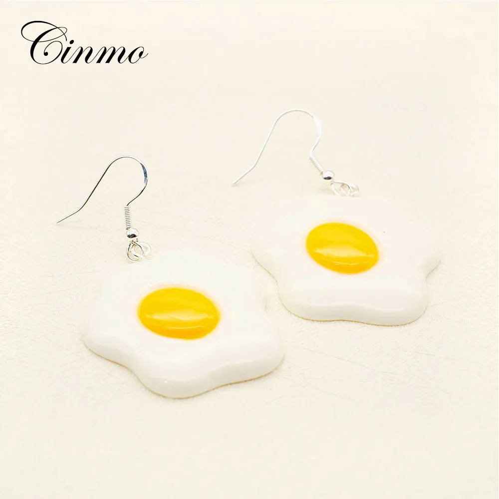 

Серьги-подвески Cinmo в виде яйца для женщин и девушек, креативные висячие украшения ручной работы для пирсинга, ювелирные изделия для студент...