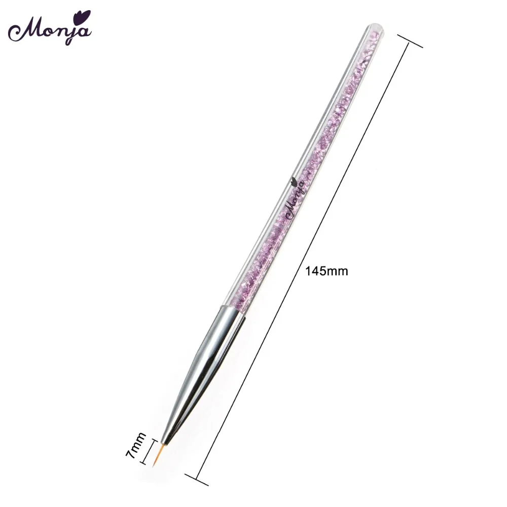 7 видов стилей для нейл-арта Monja плоская Веерная кисть наращивания ногтей