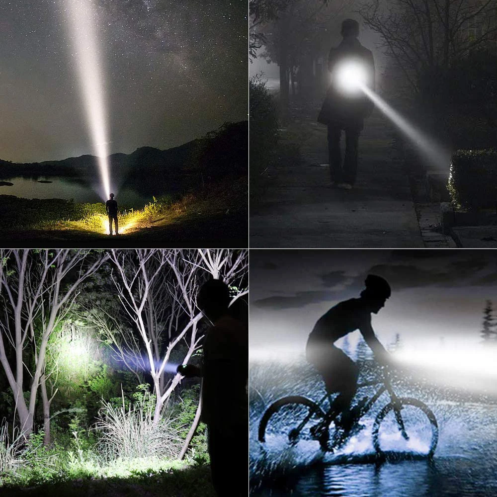 

Led Flashlight USB Rechargeable T6 Tactical Torch Super Bright Zoomable Lantern for Camping Hiking Fishing Outdoor