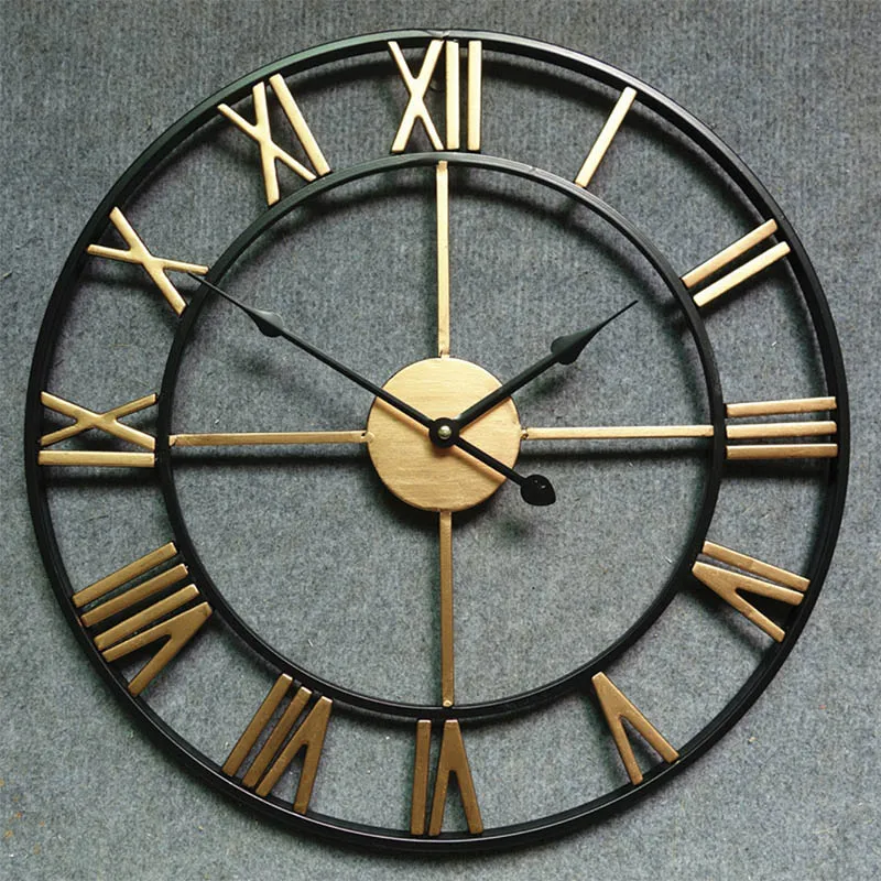 Большие настенные часы Saat негабаритные настенные часы Reloj Pared Horloge Clok Duvar Saati Роскошные художественные большие металлические часы в винтажном стиле для гостиной