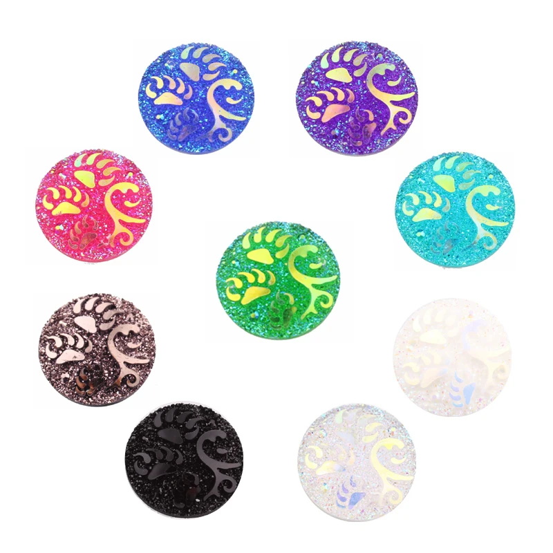 Taidian акриловые круглые пришить бусины из смолы для Maya индейцев искусство