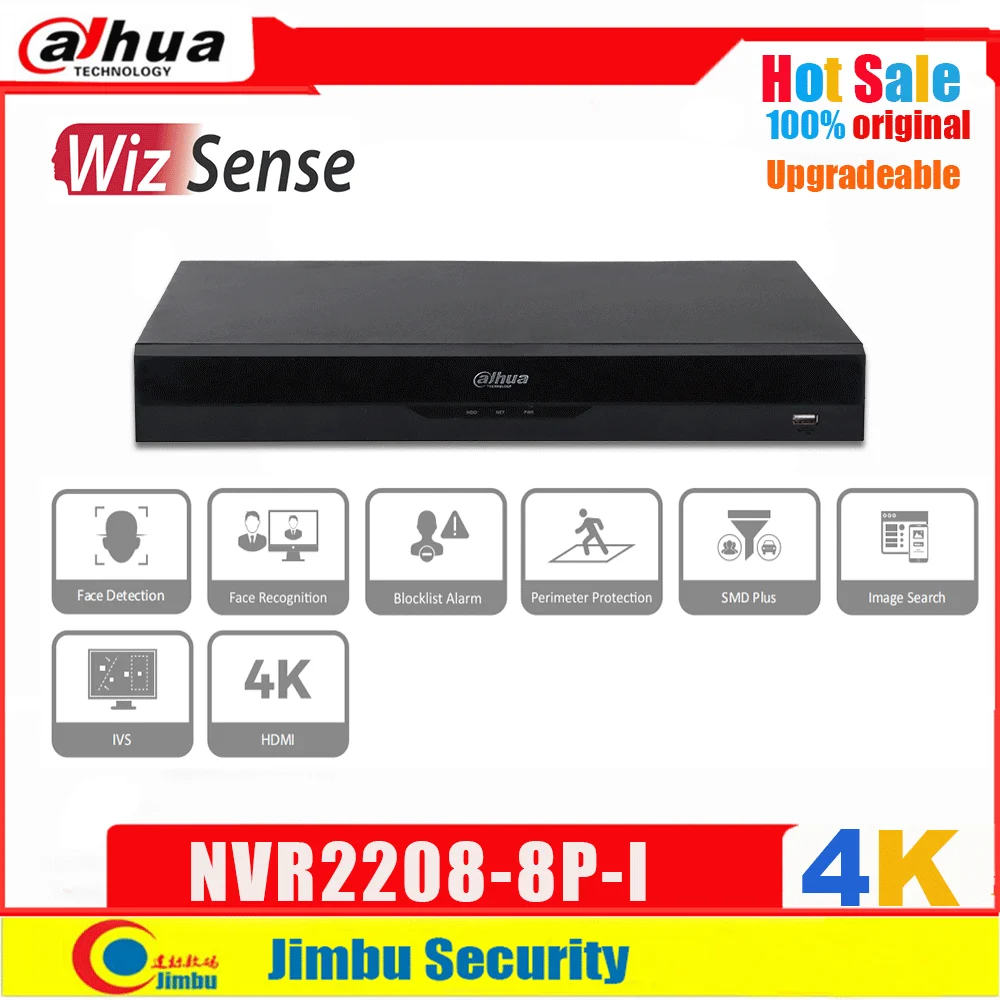 Сетевой видеорегистратор Dahua WizSense 4K SMD Plus устройство для обнаружения лиц 8 каналов