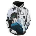 Новинка 2021, мужские толстовки с 3D-принтом аниме Death Note, горячая Распродажа 2021, женская модная зеленая толстовка, топы для косплея Death Note