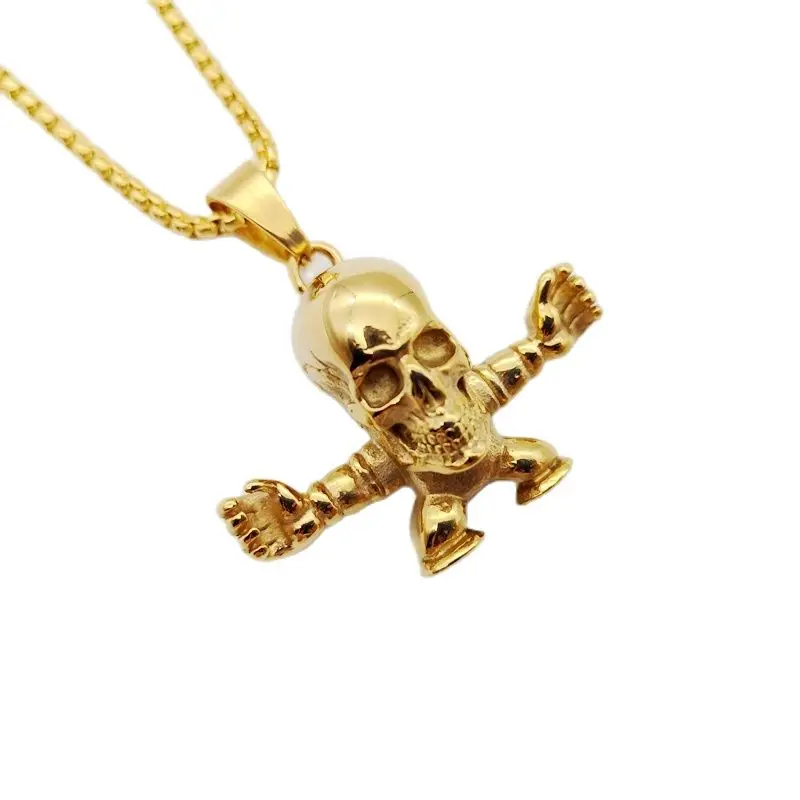 Колье с маленьким карликом из нержавеющей стали креативный кулон-ожерелье