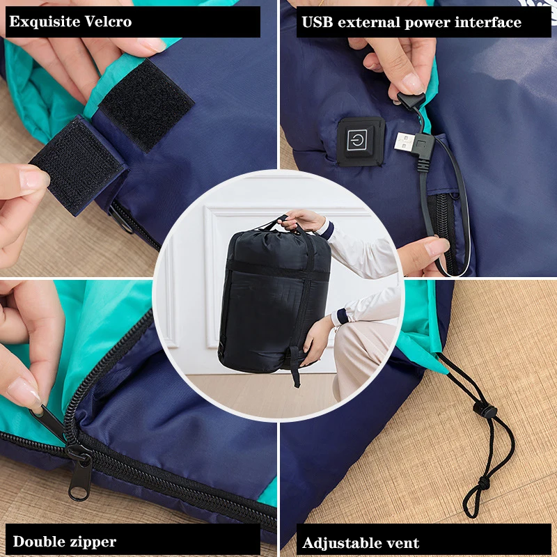 

Winter children anti-kick sleeping bag outdoor camping home leisure for winter Warm & Cold heating thickened sleeping bag