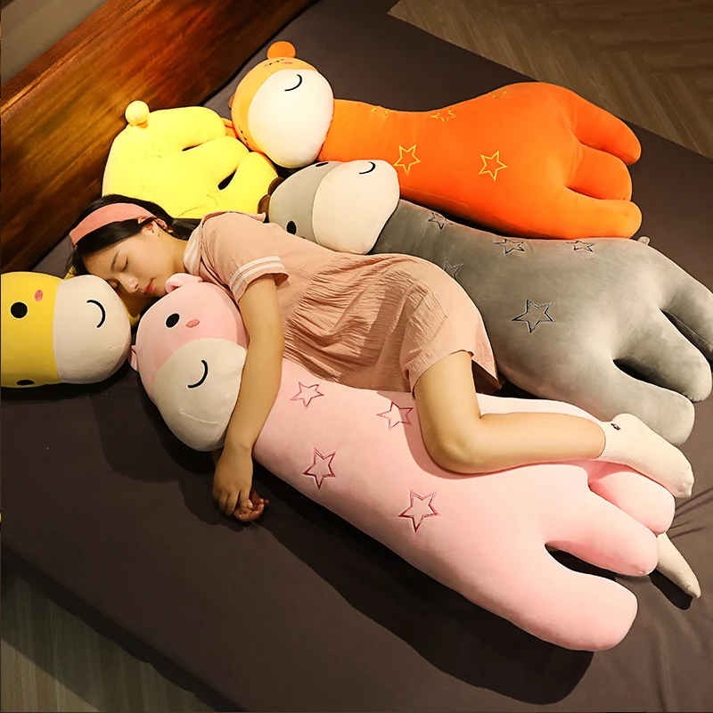 

Nice New Huge Cute Deer Plush Toys Soft Stuffed Giraffe Long Sleeping Boyfriend Pillow Kids Baby Appease Doll Girls Kawaii Gift