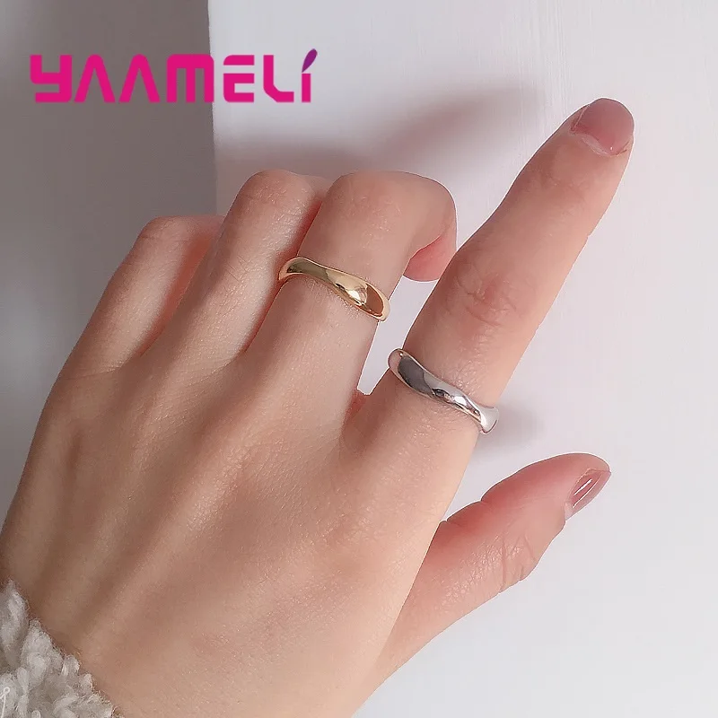 100% Стерлинговое Серебро 925 пробы модное ювелирное изделие простое металлическое