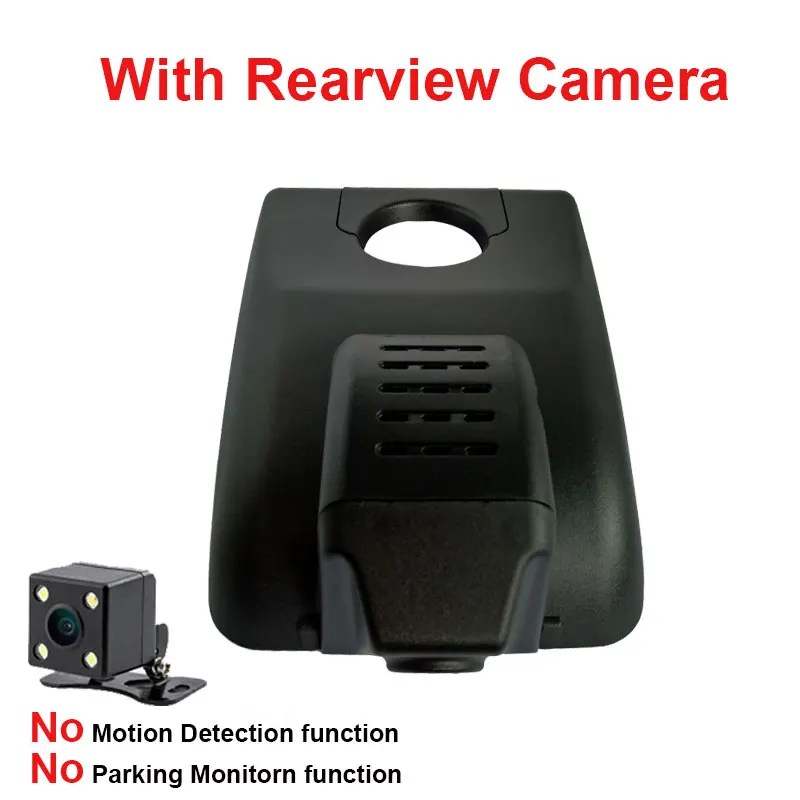 With Rear Lens Kampacar два объектива Wifi Автомобильные видеорегистраторы авто зеркало камера заднего и переднего DVR тире камеры s для Toyota Highlander автомобильный рекордер - Название цвета: With Rear Lens
