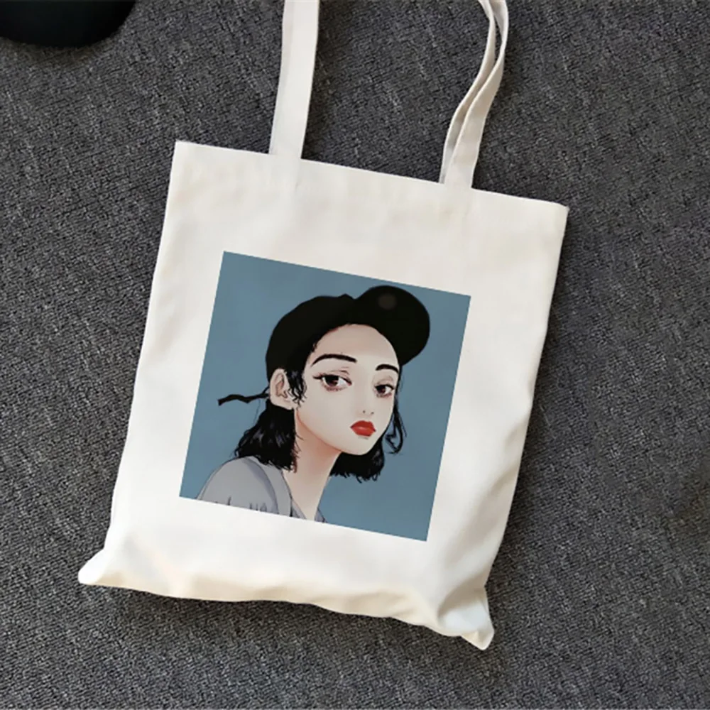 

Casual Women Canvas Cartoon Art Printing Messenger Bag Fashion Harajuku Students Shoulder Bookbag Summer Large Capacity