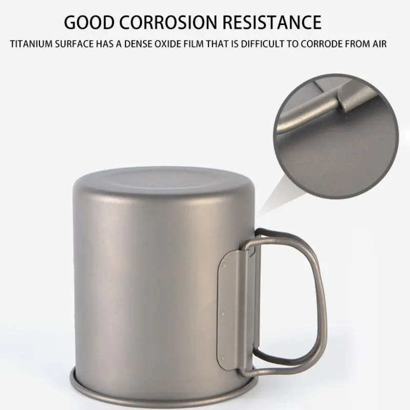Чашка для кемпинга высокого качества из титана многофункциональная