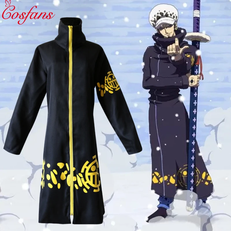 Цельнокроеное пальто из аниме костюм для косплея правостороннее Trafalgar плащи