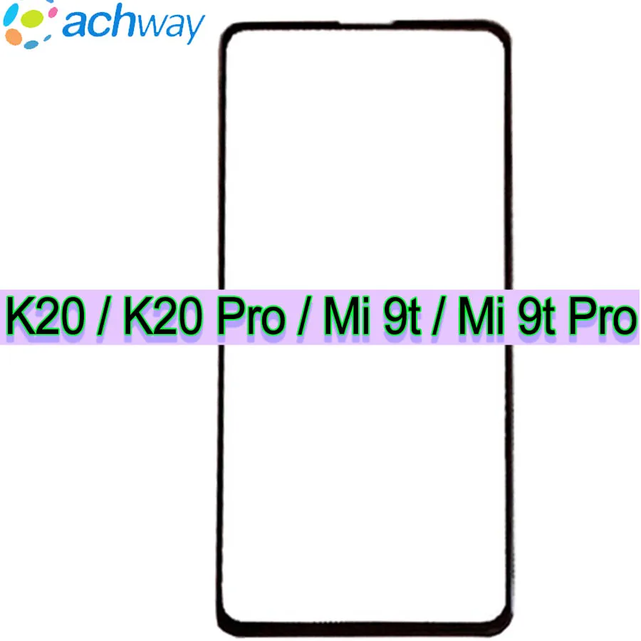 

New For Xiaomi Mi 9t Front Outer Glass Digitizer Front Glass Replace 6.39" For Xiaomi Redmi K20 Pro LCD Screen Outer Glass
