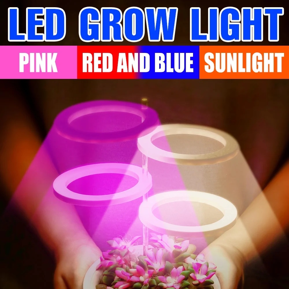 LED Full Spectrum Plant Grow Light USB Hydroponics Phyto Lamp 5V Grow Bulb 1 2 3 4Head LED Greenhouse Seeds Flower Light 2835