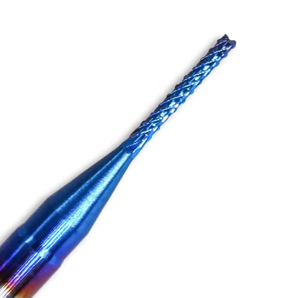 

10PCS Tungsten Steel Engraving Machine PCB Milling Cutter Gong Blue Corn Milling Cutter 1.5mm-3.175mm