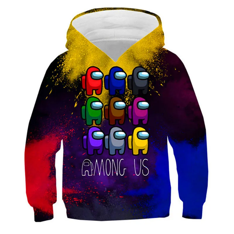

Among us Boys Girls Cartoon Impostor Sweatshirts New Autumn Spring Children's Cartoon Clothes Hot Selling Sport Kids Hooded