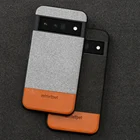 Чехол из холста + кожи для Google Pixel 6 Pro Pixel 6 5 Pixel 4 Pixel 4A 4G Pixel 5A 5G с магнитной застежкой 360