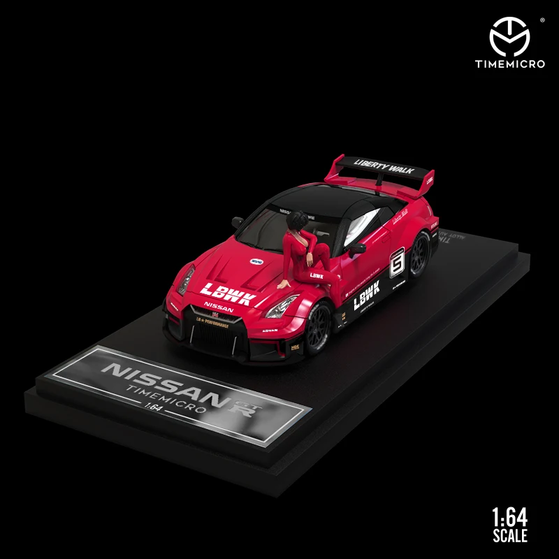 TimeMicro 1:64 LBWK Nissan GTR R35 LB 3 0 красный черный производительность литая модель