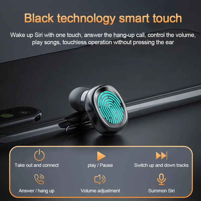 B9 наушники-вкладыши TWS с Беспроводной наушники Bluetooth 5 0 8D HIFI мини-In-ear Спорт бег