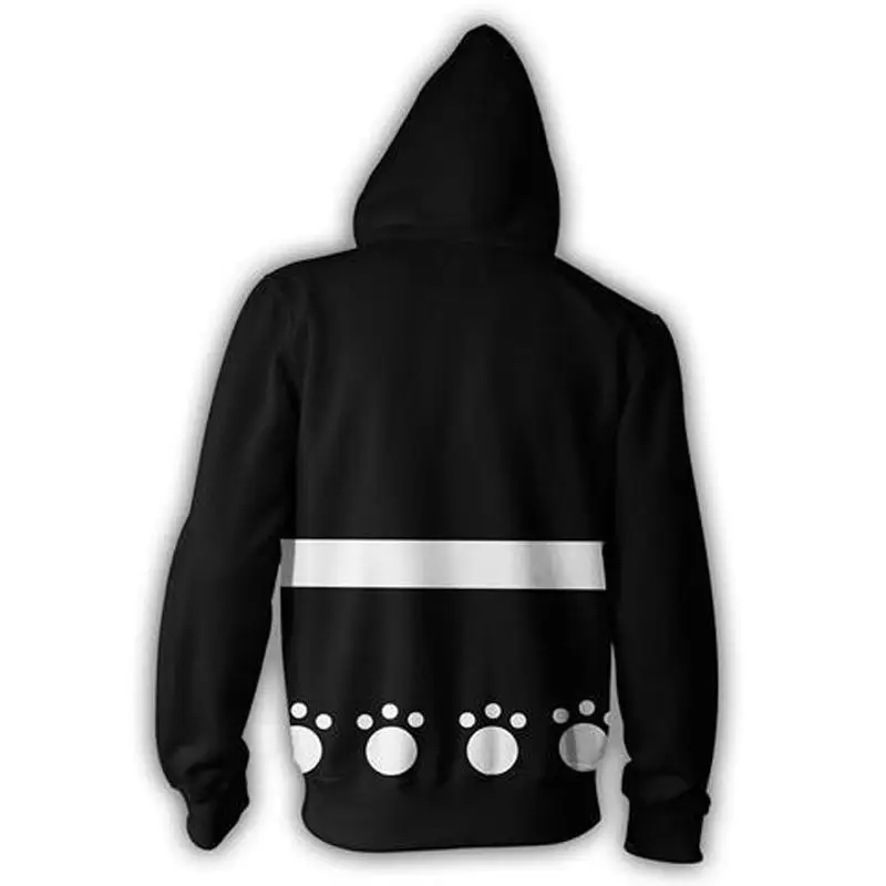 Аниме цельный худи Bartholemew Kuma косплей костюм 3D печать Повседневная куртка на