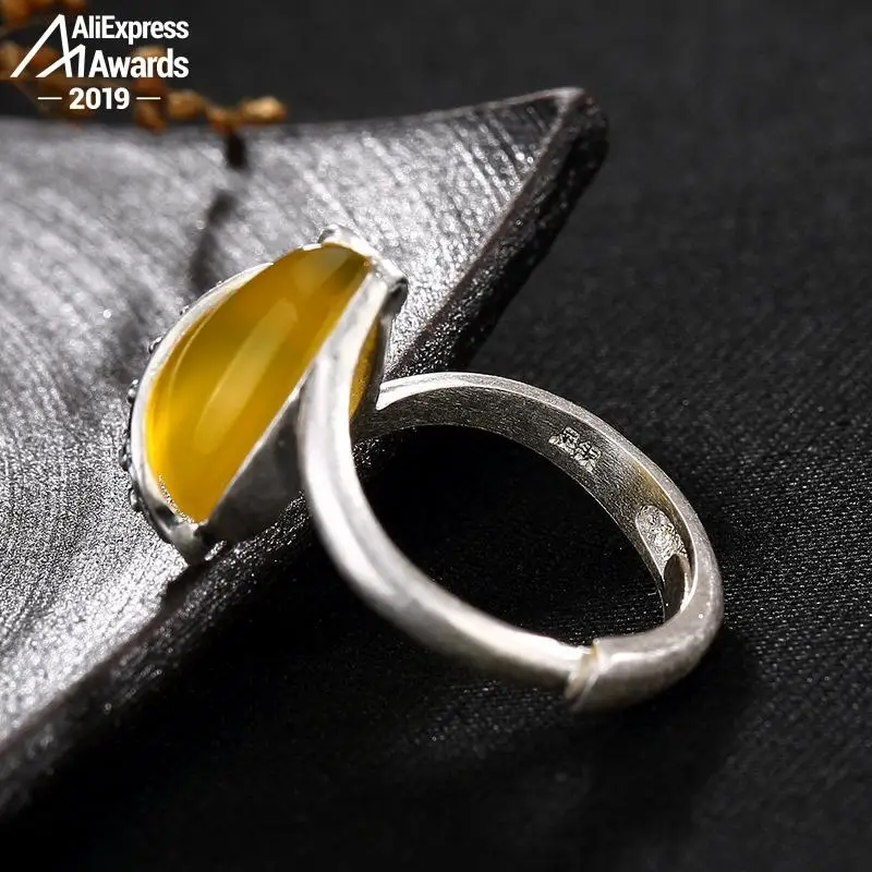 NOT FAKE Israel S925 Fine Antique shop Ring Sterling Silver Women aristocrat noble Natural Artisan Baltic Gemstone amber | Украшения и