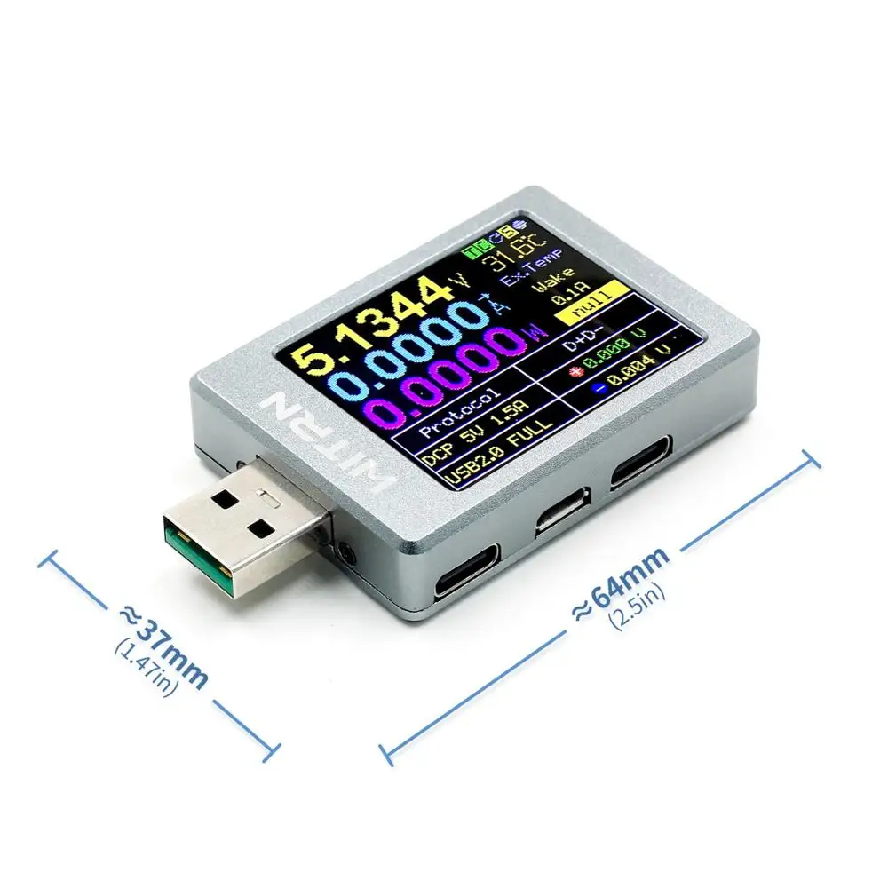 WITRN-X-MFI USB-тестер вольтметра QC4 + PD3.0 2 PPS с поддержкой быстрой зарядки | Инструменты