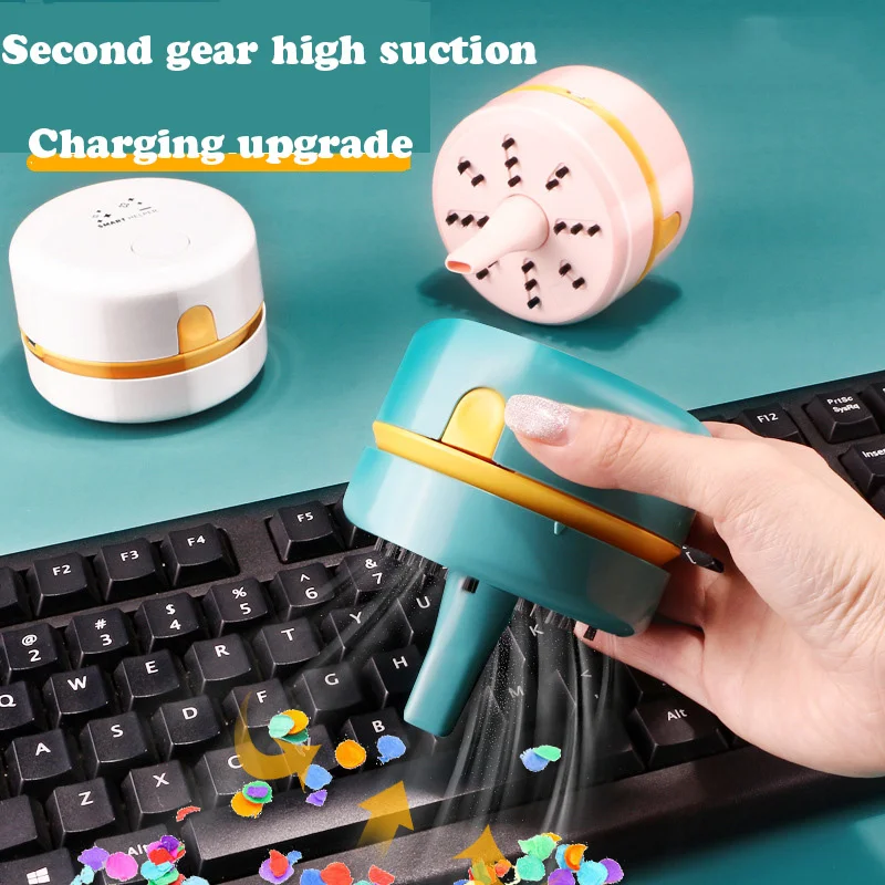 

USB desktop vacuum cleaner Mini cute handheld wireless rubber chip keyboard cleaner is a good helper for office, study and home