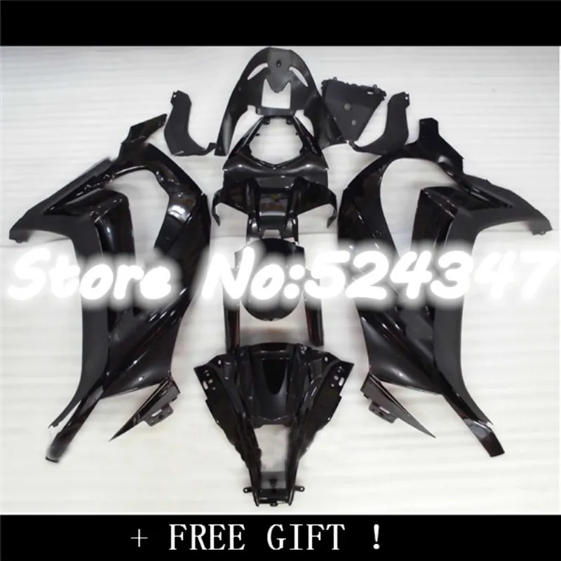 Обтекатели для KAWASAKI Ninja ZX10R 2008 2009 2010 ABS спортивные ZX 10R 08-10 глянцевые черные