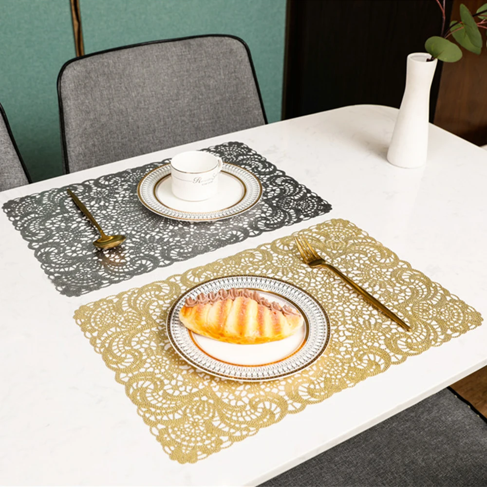 

European-style Western Placemats Rectangular Plant Placemats Kitchen Accessories Coasters Bowl Mats Home Furnishings Potholders