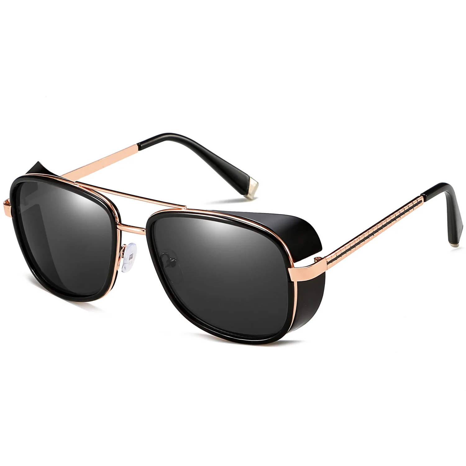 

Fashion Iron Man 3 Steampunk Sunglasses Men Women Mirrored Brand Designer Unisex Glasses Retro Night Vision UV400 Sun Glasses