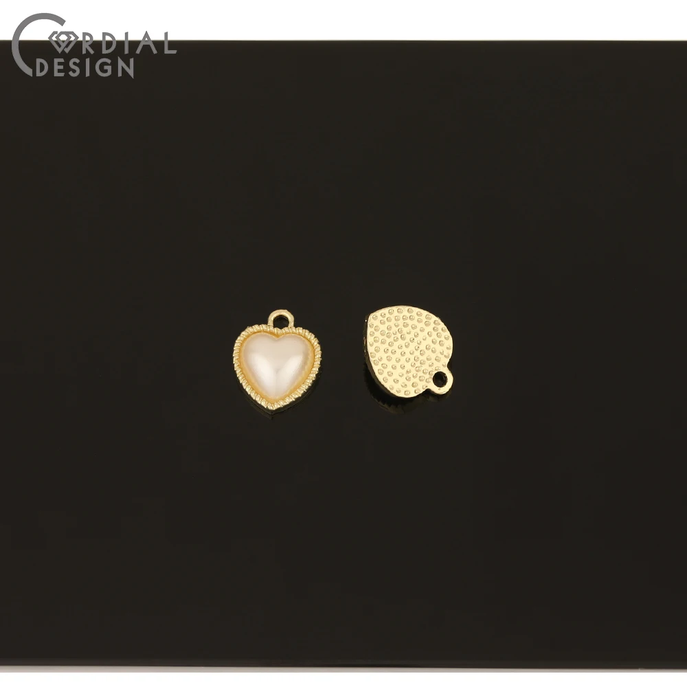 

Cordial Design 100Pcs 11*14MM Jewelry Accessories/Pendant/Imitation Pearl Charms/Heart Shape/Jewelry Findings & Components