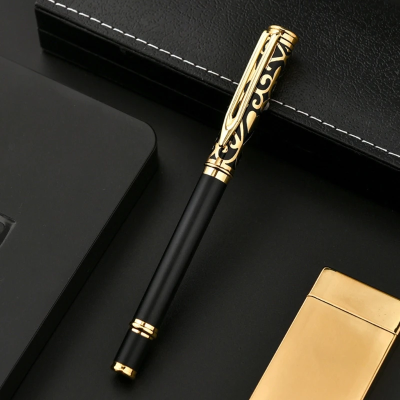 

Luxury Metal Gel Pen Sculpture Pattern Roller Pen Stationary Pen 0.5mm 32CA
