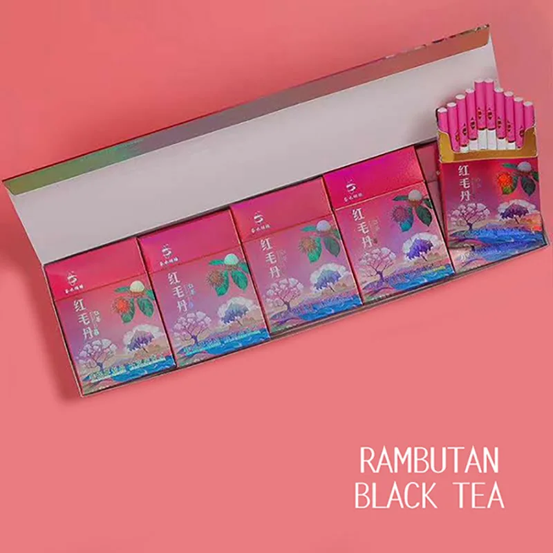 2 упаковки китайский чай сигарета Rambutan травяной черный тонкая чтобы бросить