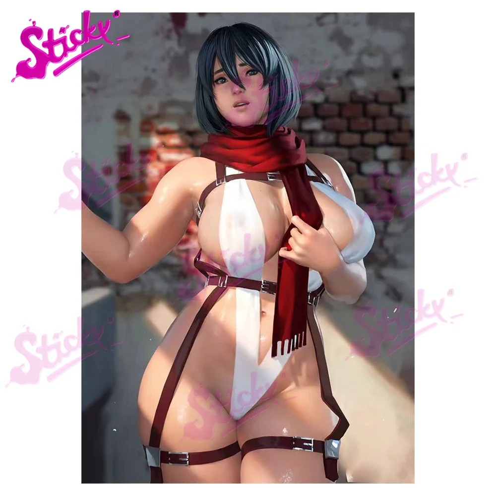 

STICKY Sexy Girl Android 18 Mikasa Ackerman Anime Car Sticker Decal for Motorcycle Accessories Laptop Helmet Trunk Wall