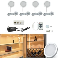 LED Cabinet Light with 12V Power Adapter Wireless Remote Control Under Kitchen Cabinet Lamp Decor Home Wardrobe Showcase