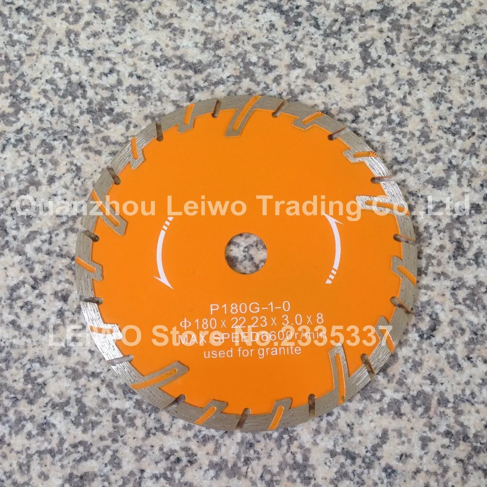 Защитное зубчатое лезвие 7 дюймов (180 мм) турбо алмазный режущий диск для