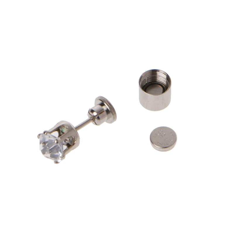 Блестящие светодиодные серьги гвоздики с изменением цвета светильник