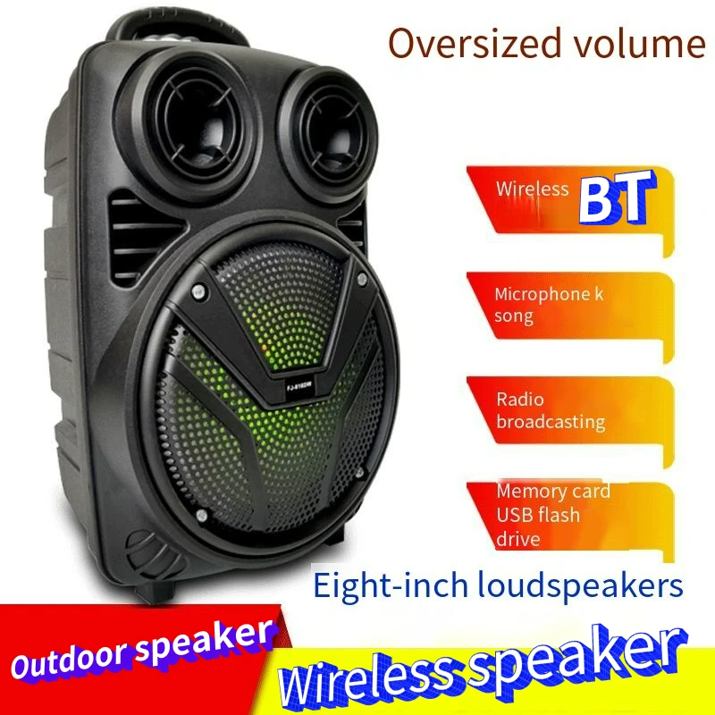 Беспроводные Bluetooth-колонки 8 дюймов поддержка FM-радио TF AUX USB | Электроника