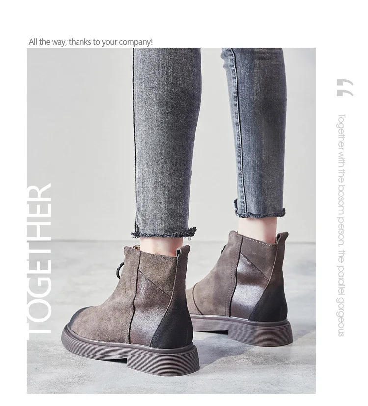 Botas mujer в стиле ретро; ; повседневная обувь; Ботинки martin; женские модные брендовые ботильоны из натуральной кожи с заклепками; Цвет Черный