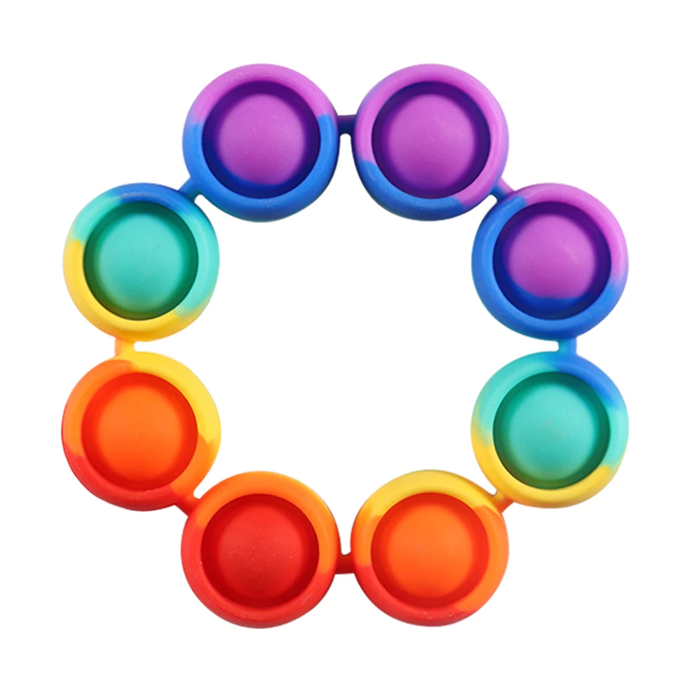 

Silicone Wearable Push Bubble Bracelet Sensory Toy Wristband Anti-stress Relaxing Puzzle Fidget Autism Toys Stress Relief