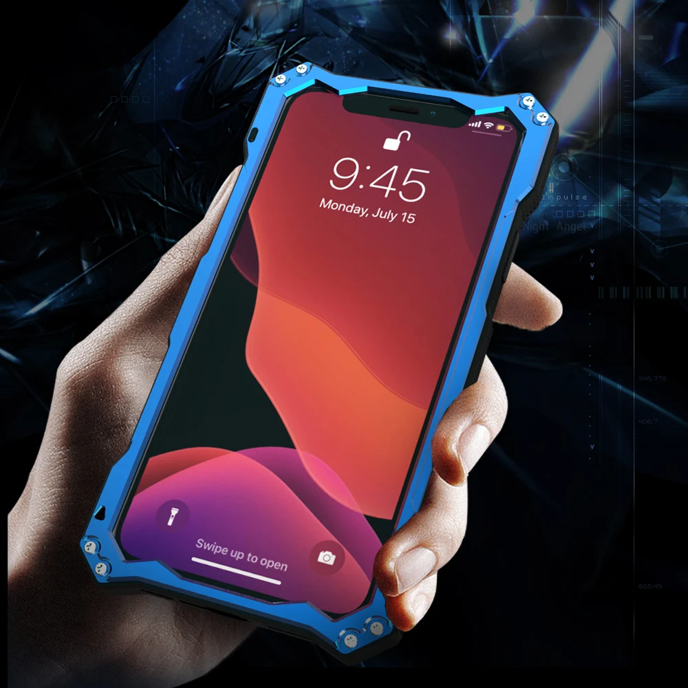 Гандам 3-Proof металл+ пластиковая гелевая Крышка для Apple iPhone 11 Pro max Жесткий Чехол для спорта на открытом воздухе противоударный ударопрочный сверхмощный