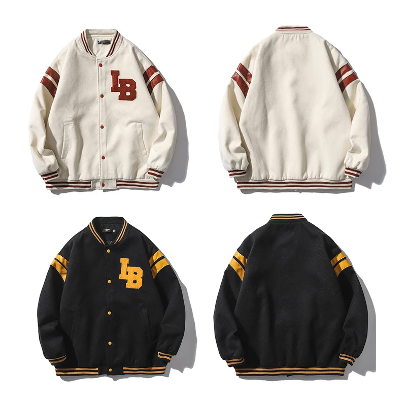 

Hot sale Spring Autumn Coat Loose Oversize Men's Baseball Jacket Women's Coat Varsity College Unisex Couple Boyfriend Style