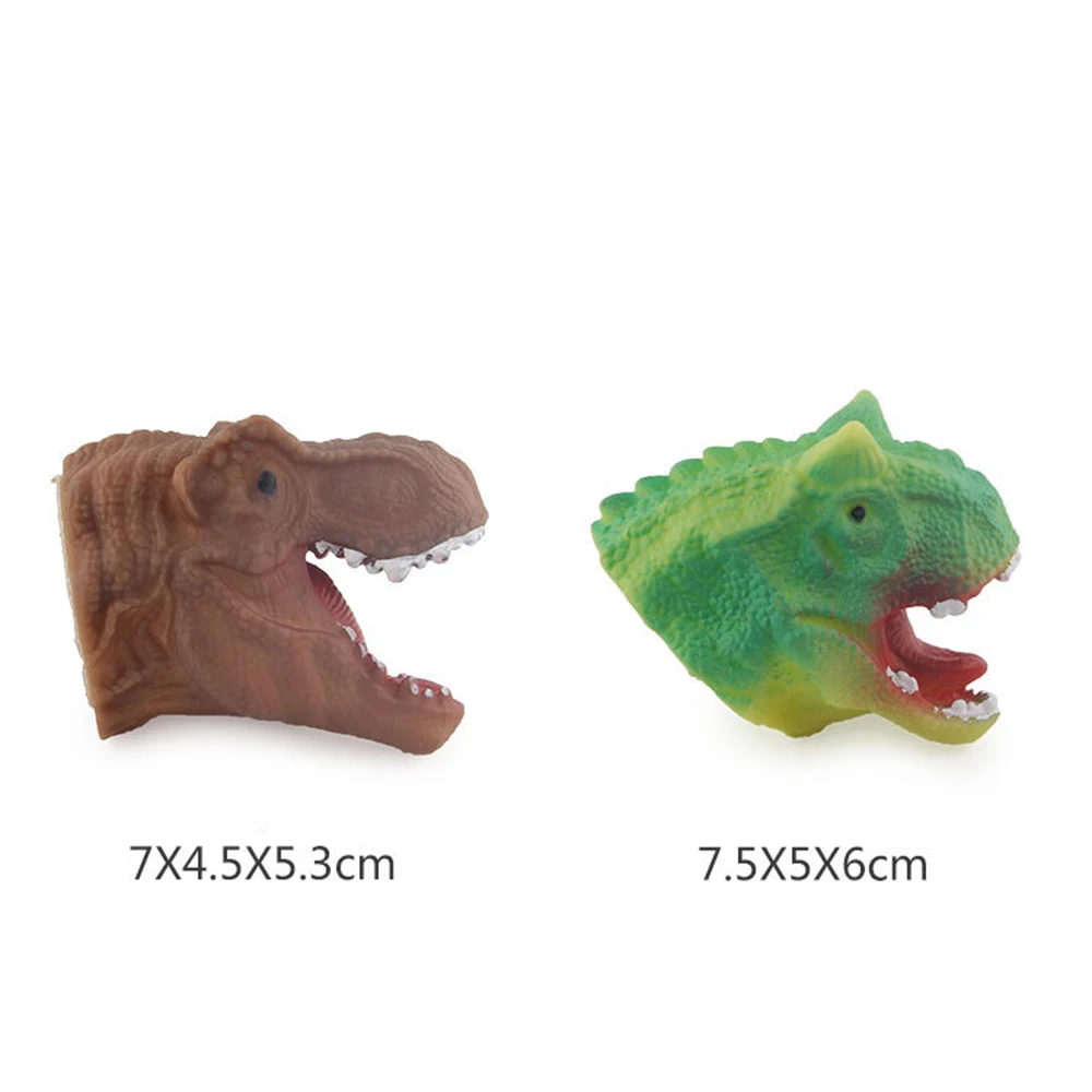 5 шт. игрушка-марионетка на палец реалистичный динозавр фигурка головы животного