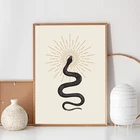 Змея Художественная печать эстетическое украшение современные богемные настенные картины гостиная спальня декор бохо стиль холст живопись плакат