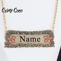 hawaiian custom name necklace personalised customized collar necklaces fashion jewelry gold chain letter necklace for women 2021