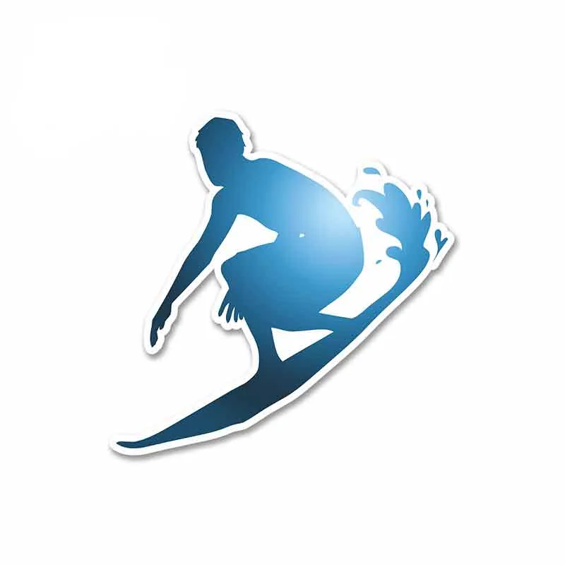 

13cm x 13cm Surfer Wave Surf Beach Fun Car Bumper Window Sticker Fashion Decals Vinyl Material Creative Decal