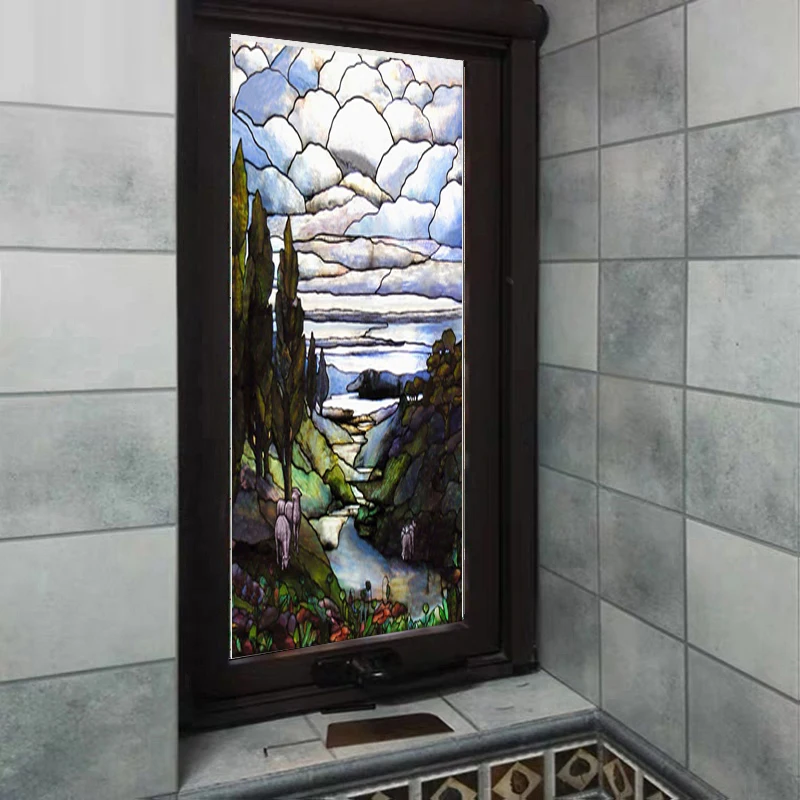 Индивидуальная стеклянная пленка витражное окно непрозрачная наклейка