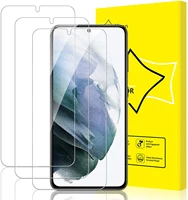 giiyoon 3 pack screen protector for samsung galaxy s21 tempered glass easy installation round edge scratch resistant 9h